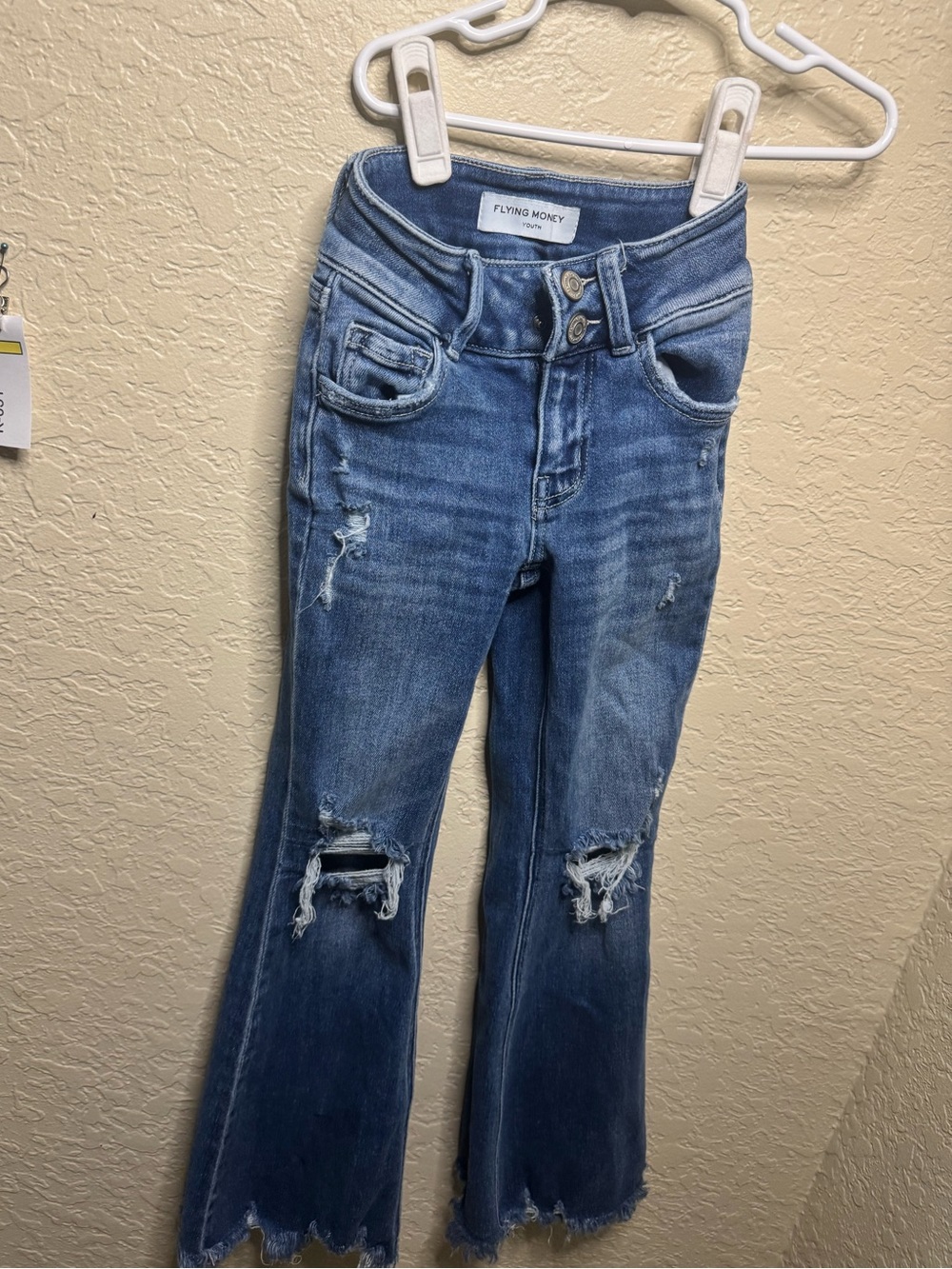 Flying Monkey Distressed Blue Flare Jeans - Kids